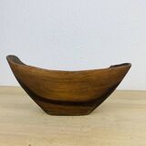 Brutalist bowl by Tony Bain Vallauris, olive wood catch-all.