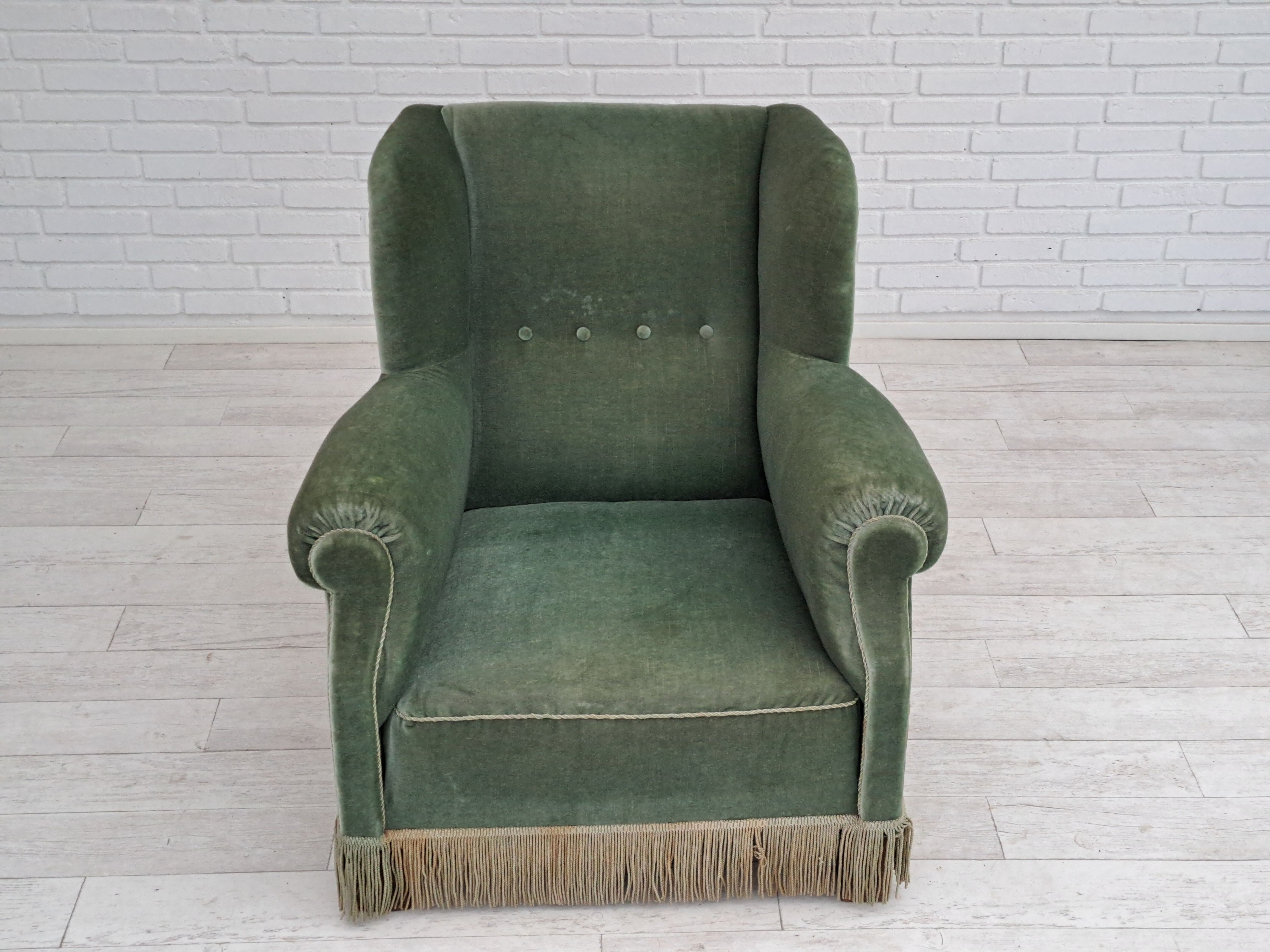 60s, Danish design by Fritz Hansen lounge chair, original condition