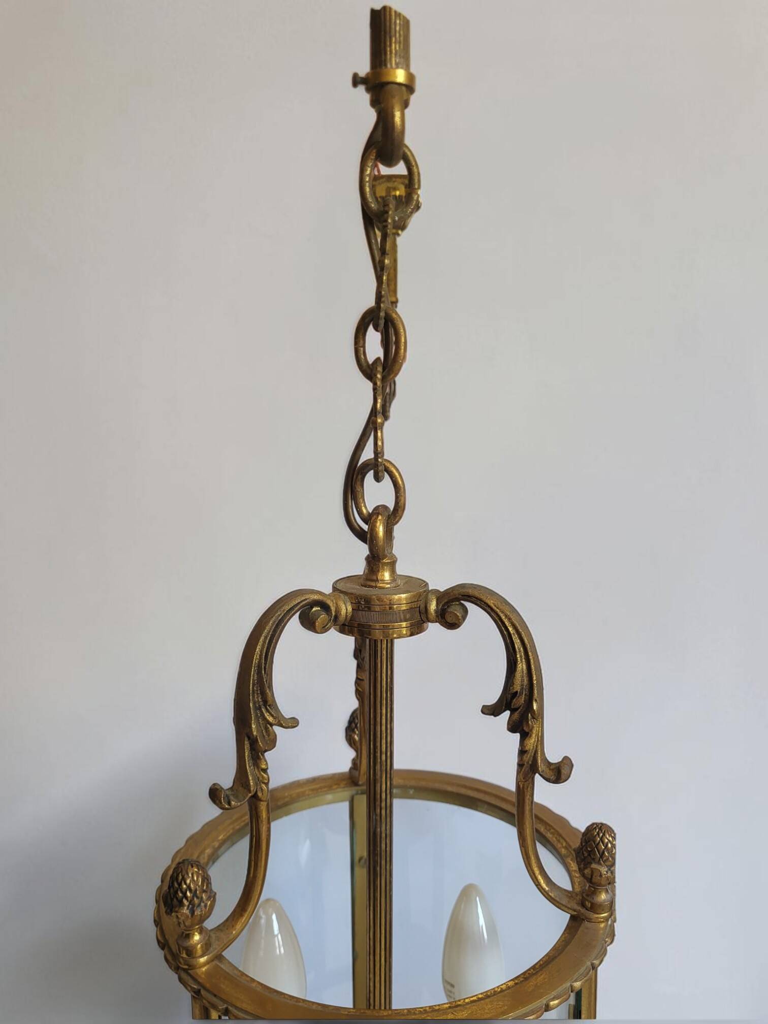 Pair of bronze lanterns in Louis XVI style