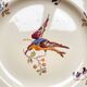 Vintage earthenware plate bird Cléry LONGCHAMP 1930
