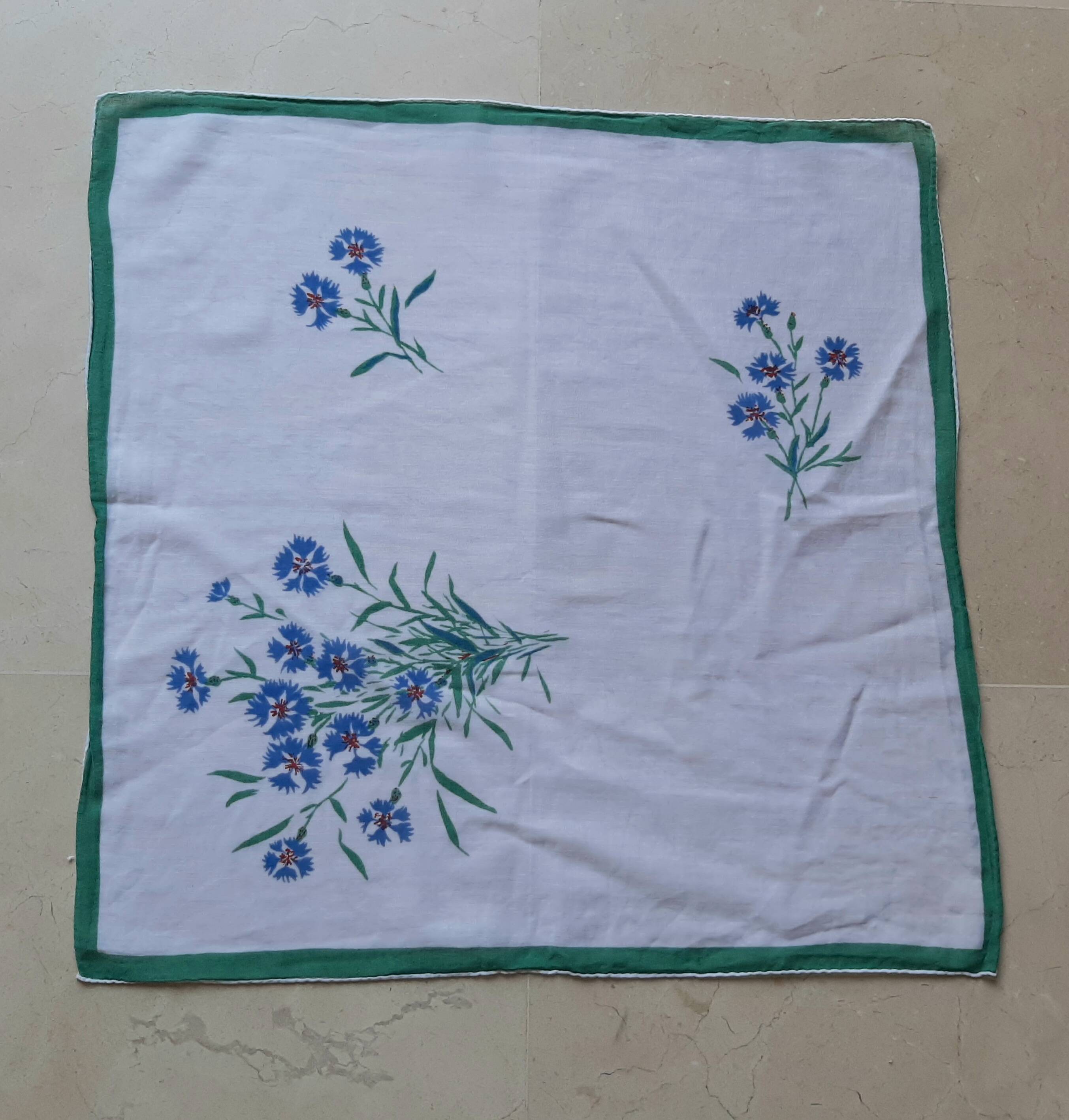 6 serviettes de table vintage champêtres