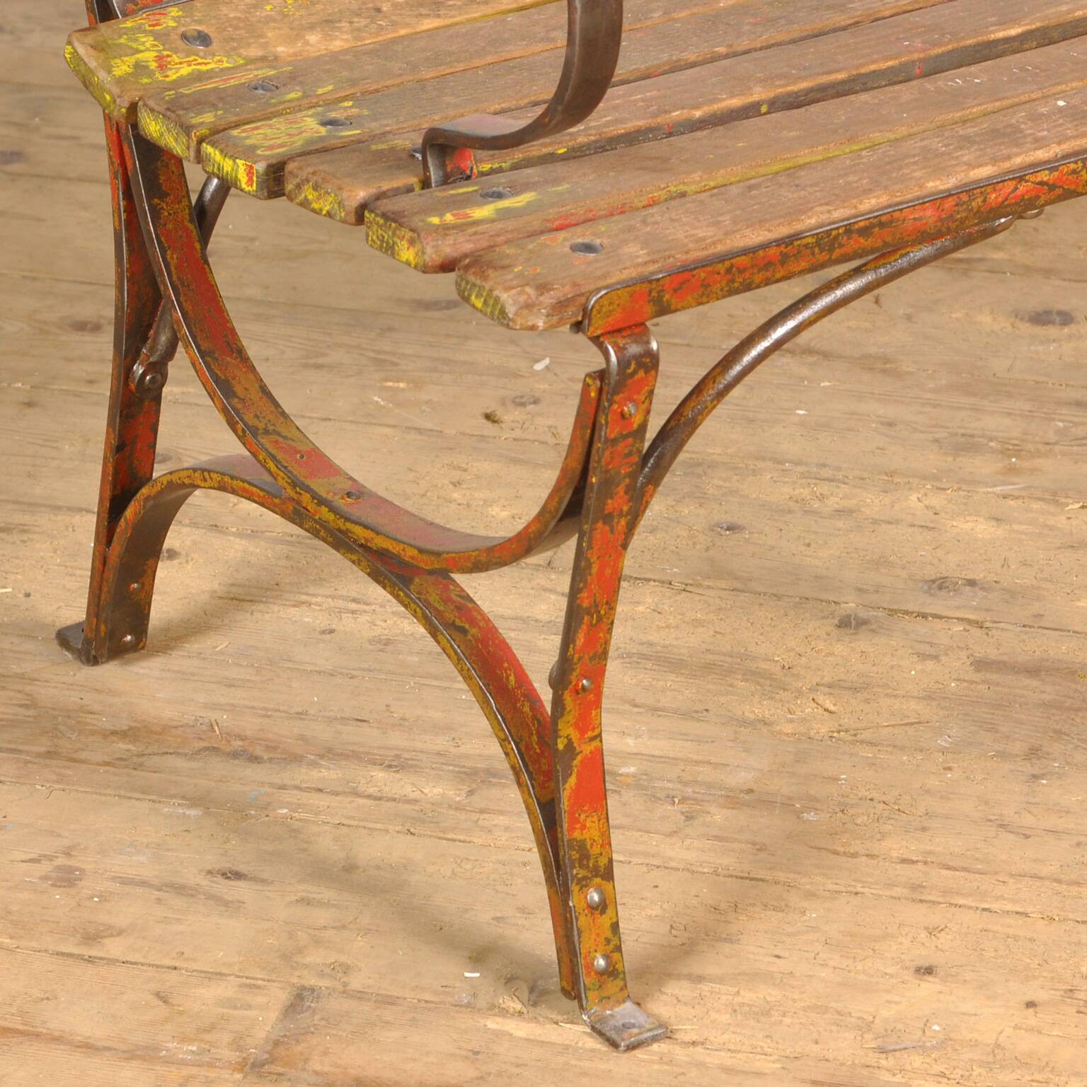 Riveted Iron Park Bench 1920's