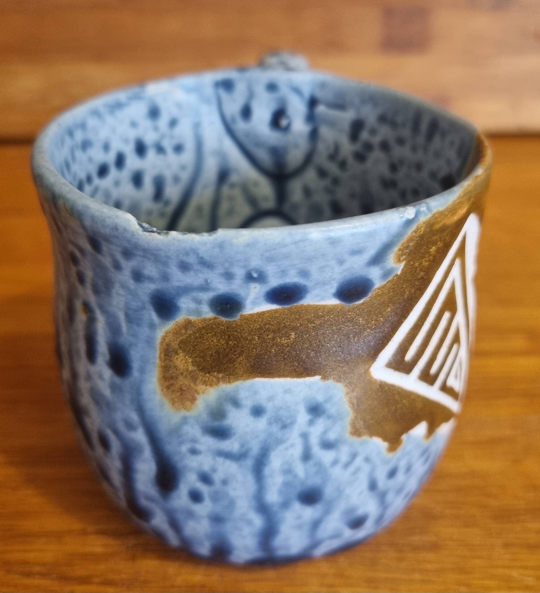 Polynesian ceramic mug Maohi pattern