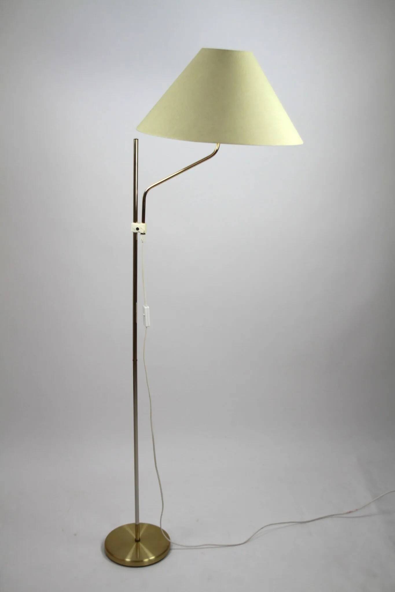 Brass Floor Lamp, Model G295 by Belid, Sweden —  Late1970s/ Early1980s