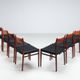 Arne Vodder model 418 dining chairs in rosewood Sibast Mobler Denmark 1960