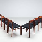 Arne Vodder model 418 dining chairs in rosewood Sibast Mobler Denmark 1960