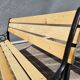 Old "Jardins de Paris" bench in Art Nouveau style (restored)