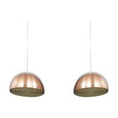 Pair of Danish copper hanging lamp