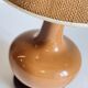 Ceramic lamp wood and vintage jute