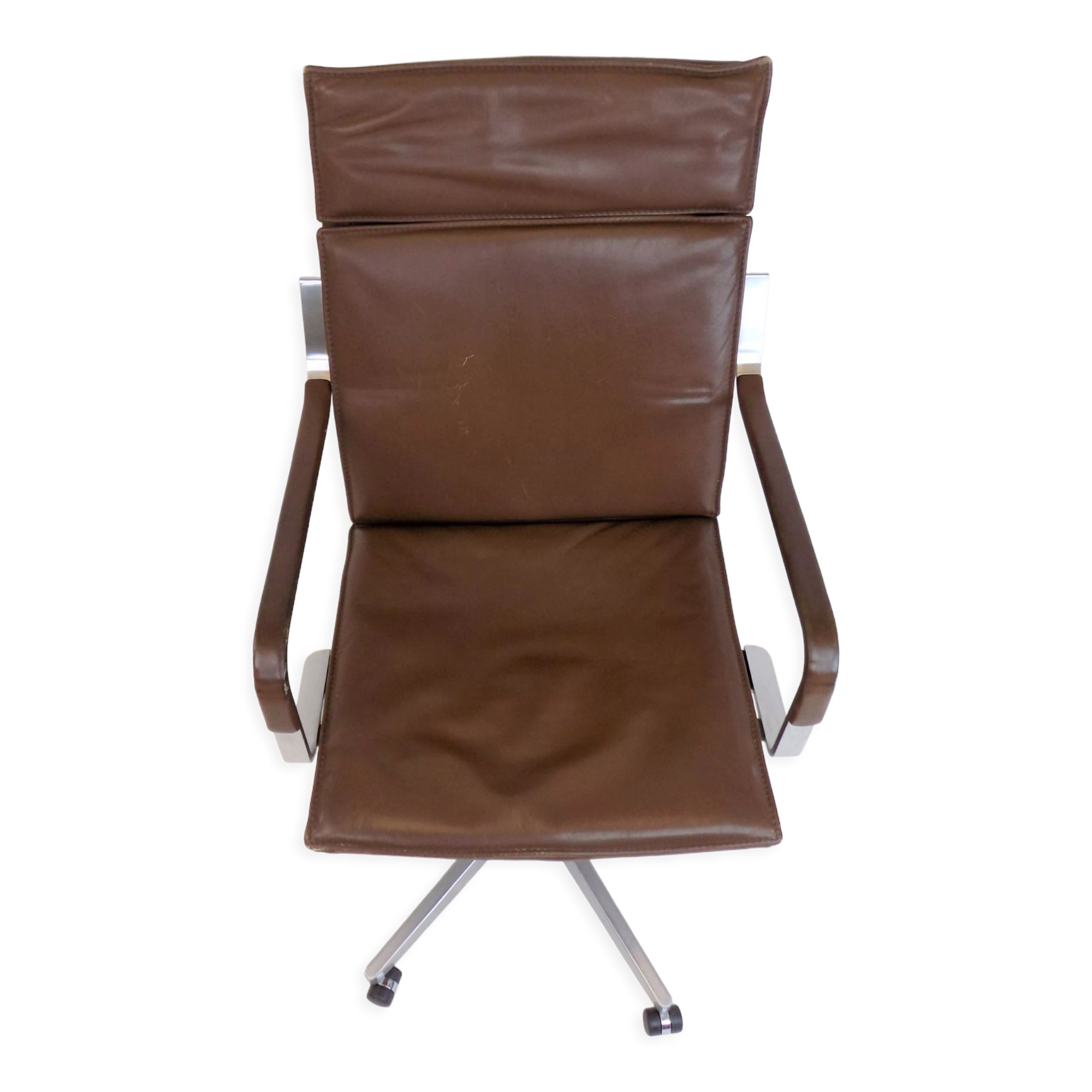 Rudolf Glatzel Leather Office Chair, Knoll