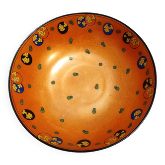 Orange Lacquered Porcelain Catchall by Royal Doulton, England