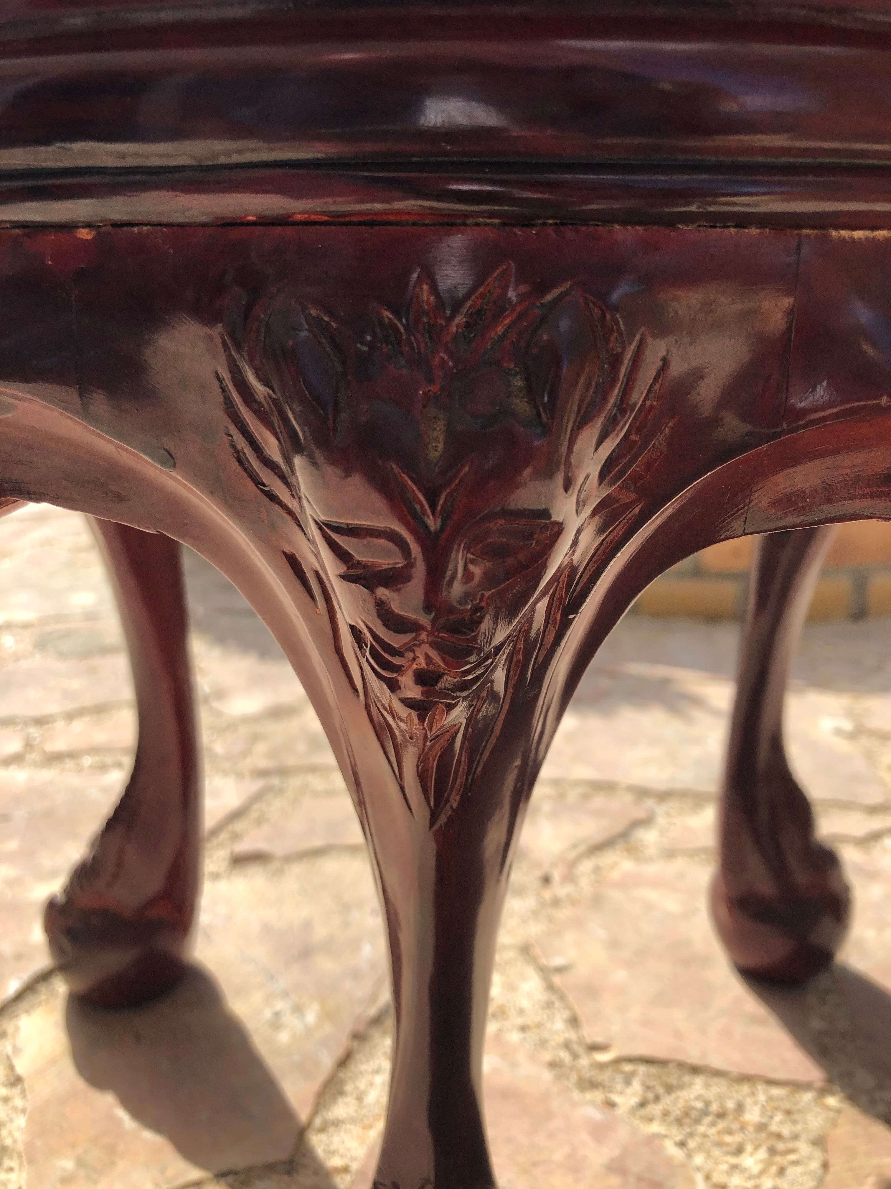 Coffee table on marble