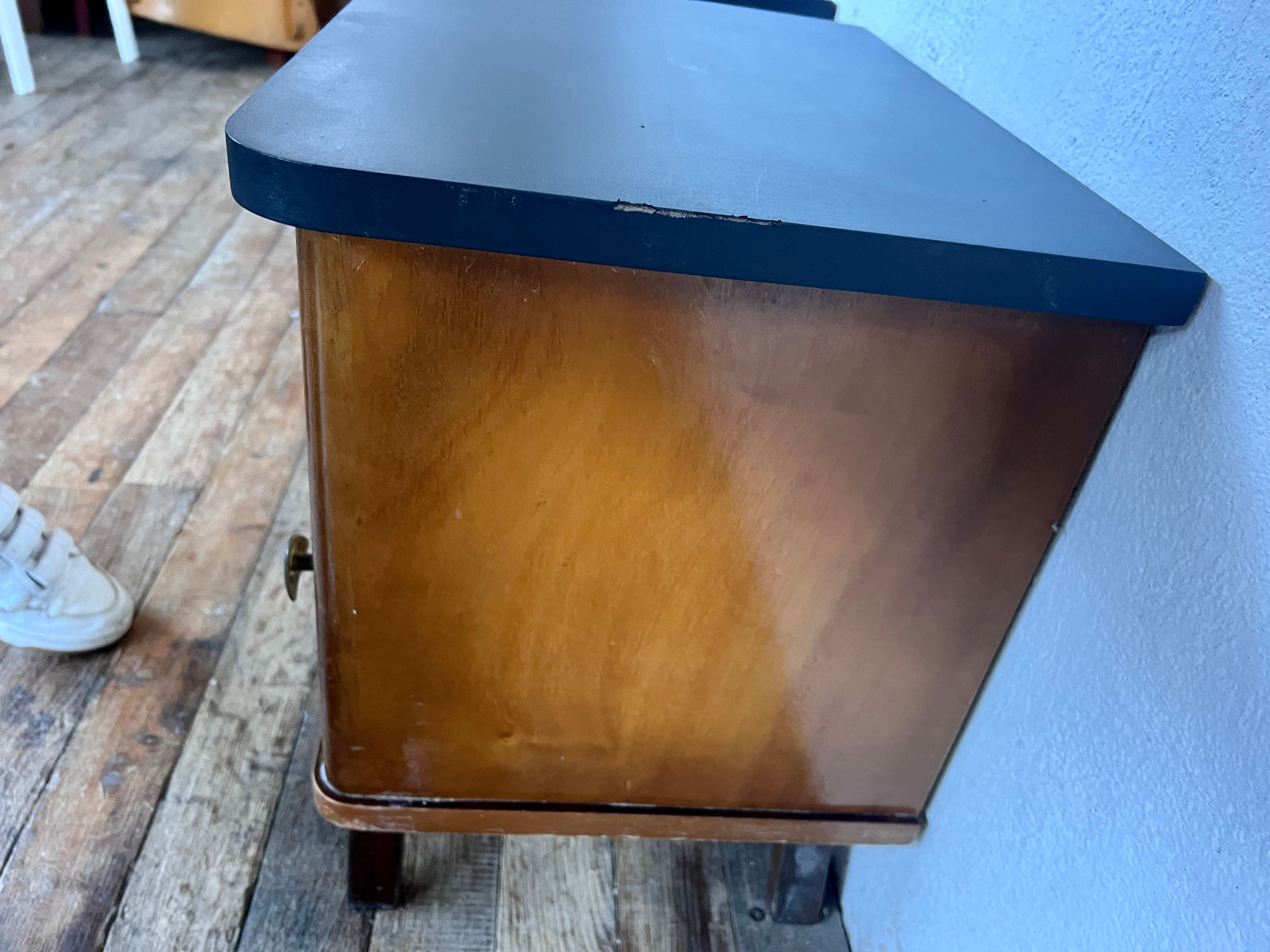 Pair of Bedside Table Bedside Table Vintage Compass Feet