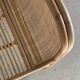 Amsterdam rattan armchair with U-shaped armrest, squared canework