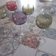 6 verres à vin de couleur