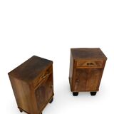 Tables de chevet italiennes élégantes de style art déco des années 1940/1950.