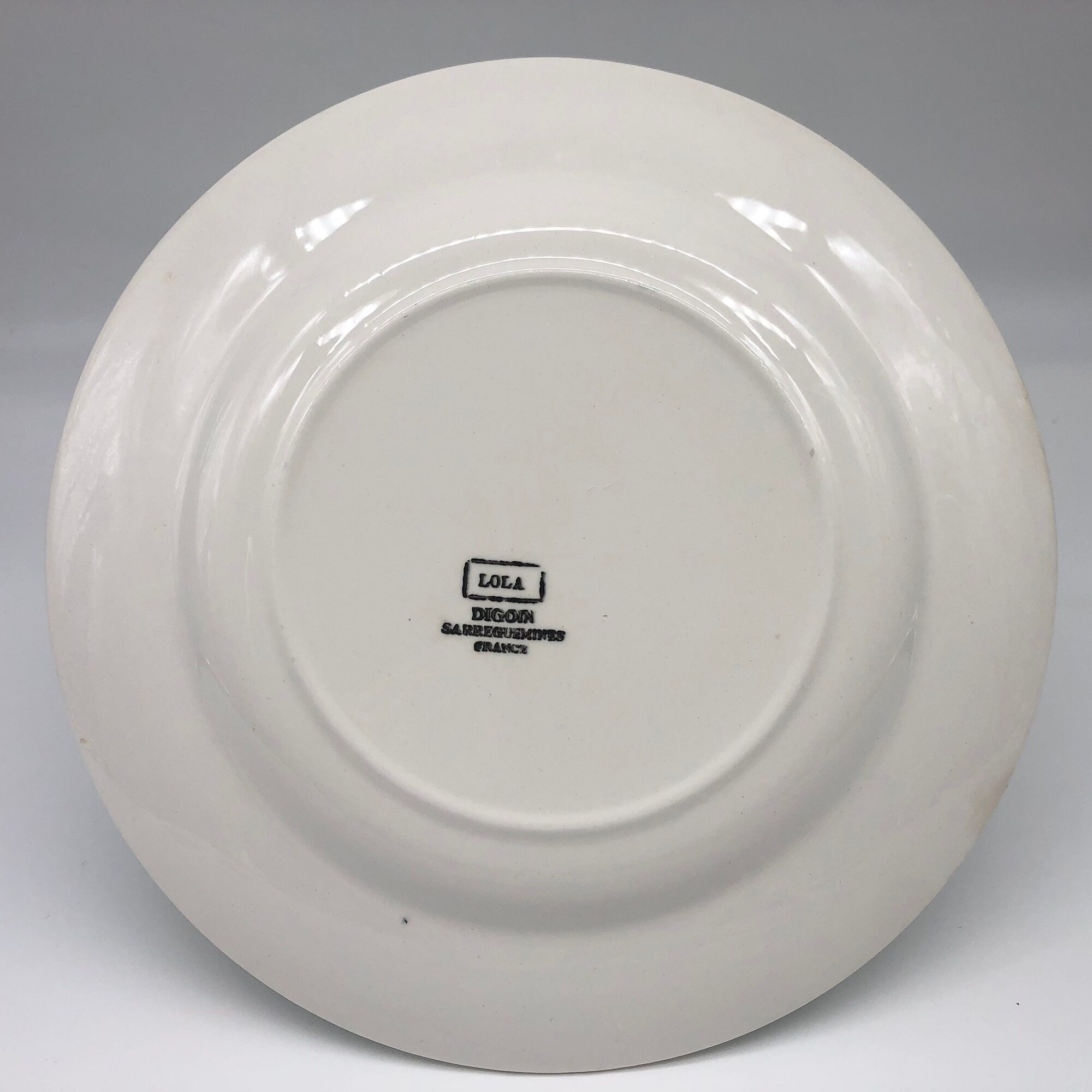 6 flat plates "Digoin Sarreguemines"- model Lola