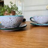 Tasses déjeuner motif chardon