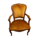 Fauteuil bois et velours