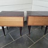 Pair of mahogany bedside tables
