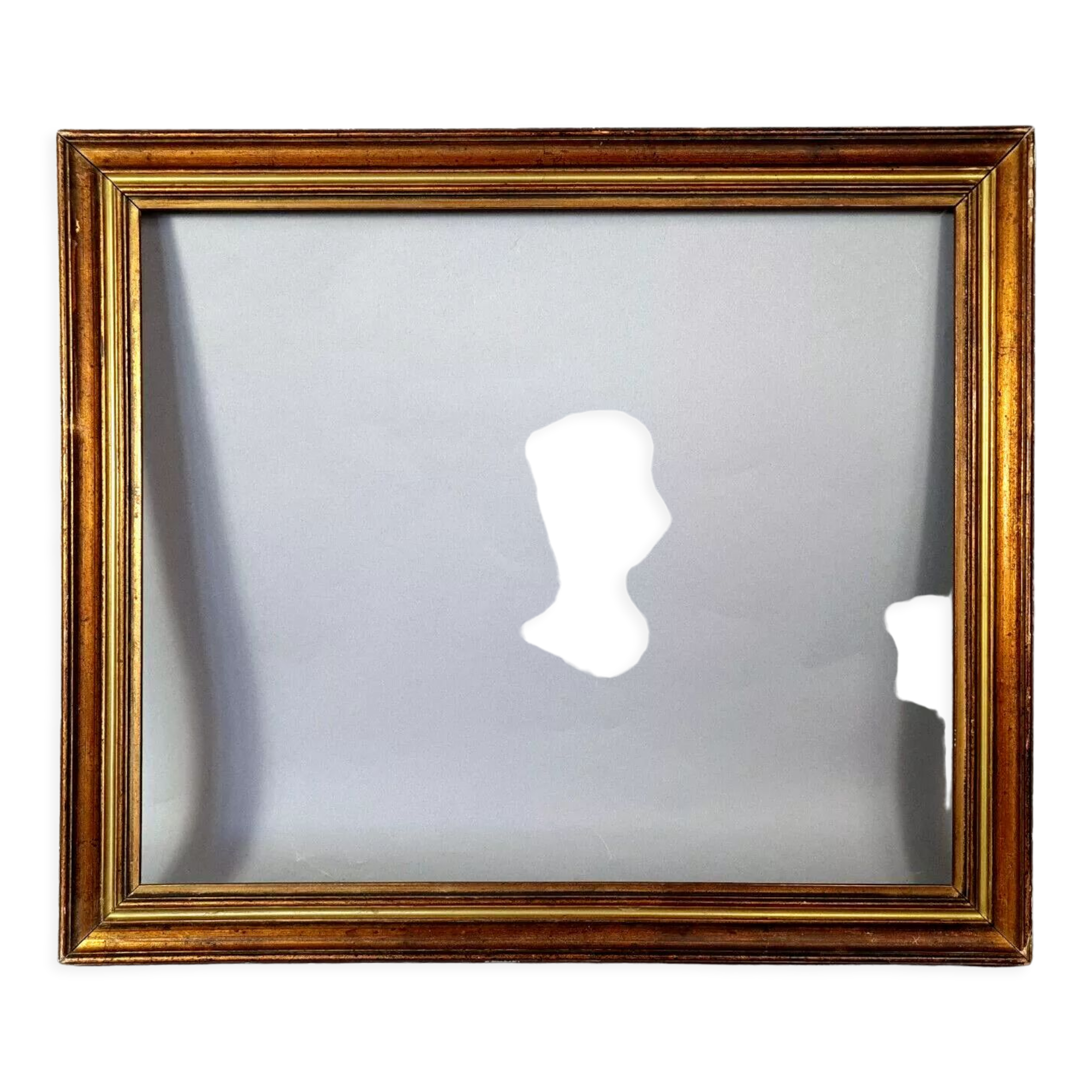 Old frame hollow edges gilded wood gold leaf 53x45 foliage 46x38 cm SB
