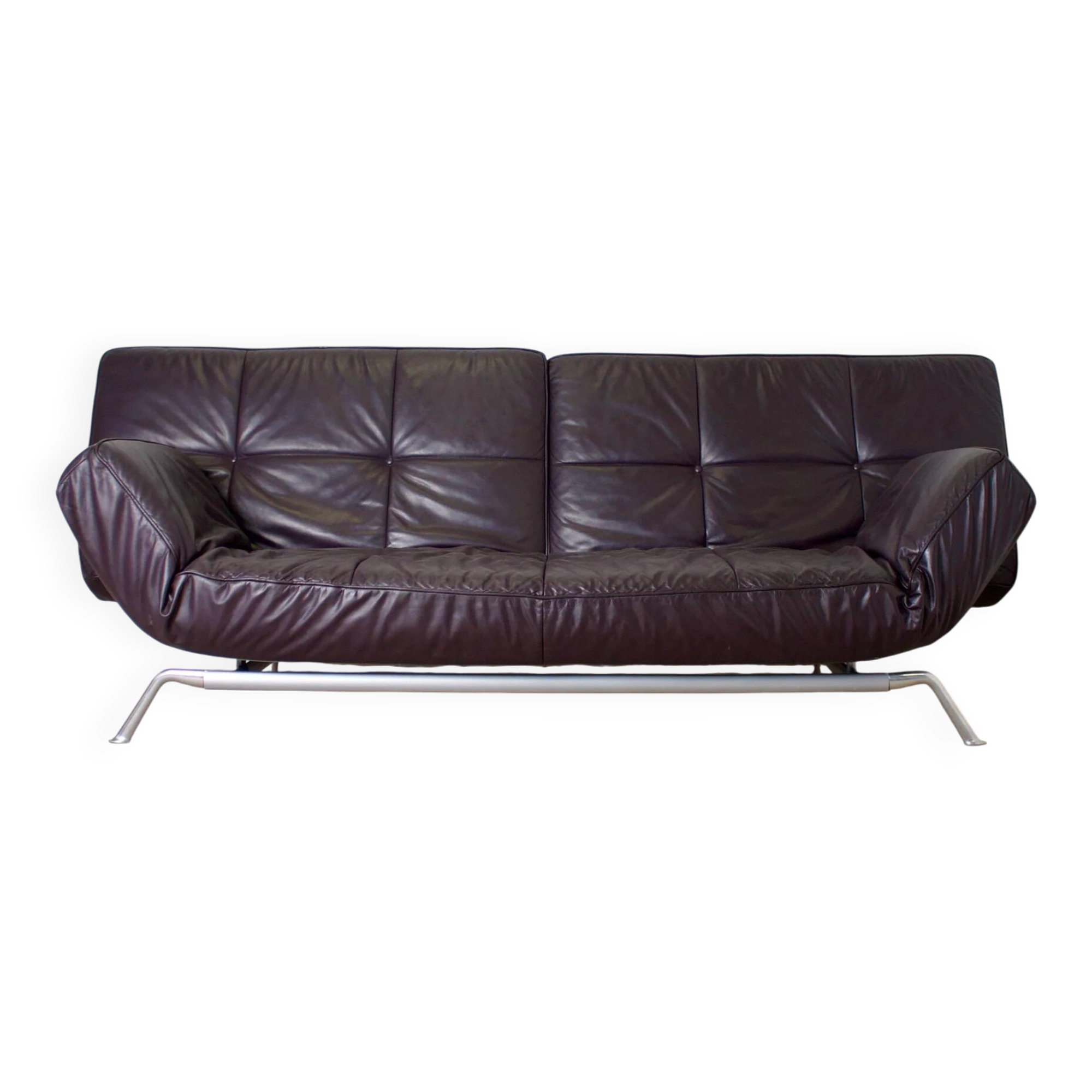 Vintage leather canapé Smala for Cinna, designer Pascal Mourgue, 2000