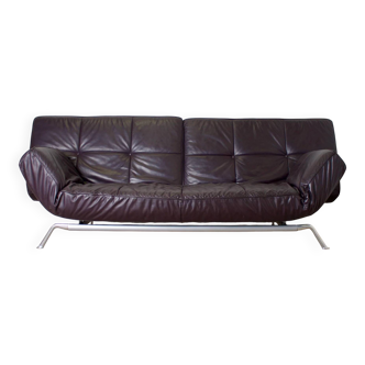 Vintage leather canapé Smala for Cinna, designer Pascal Mourgue, 2000