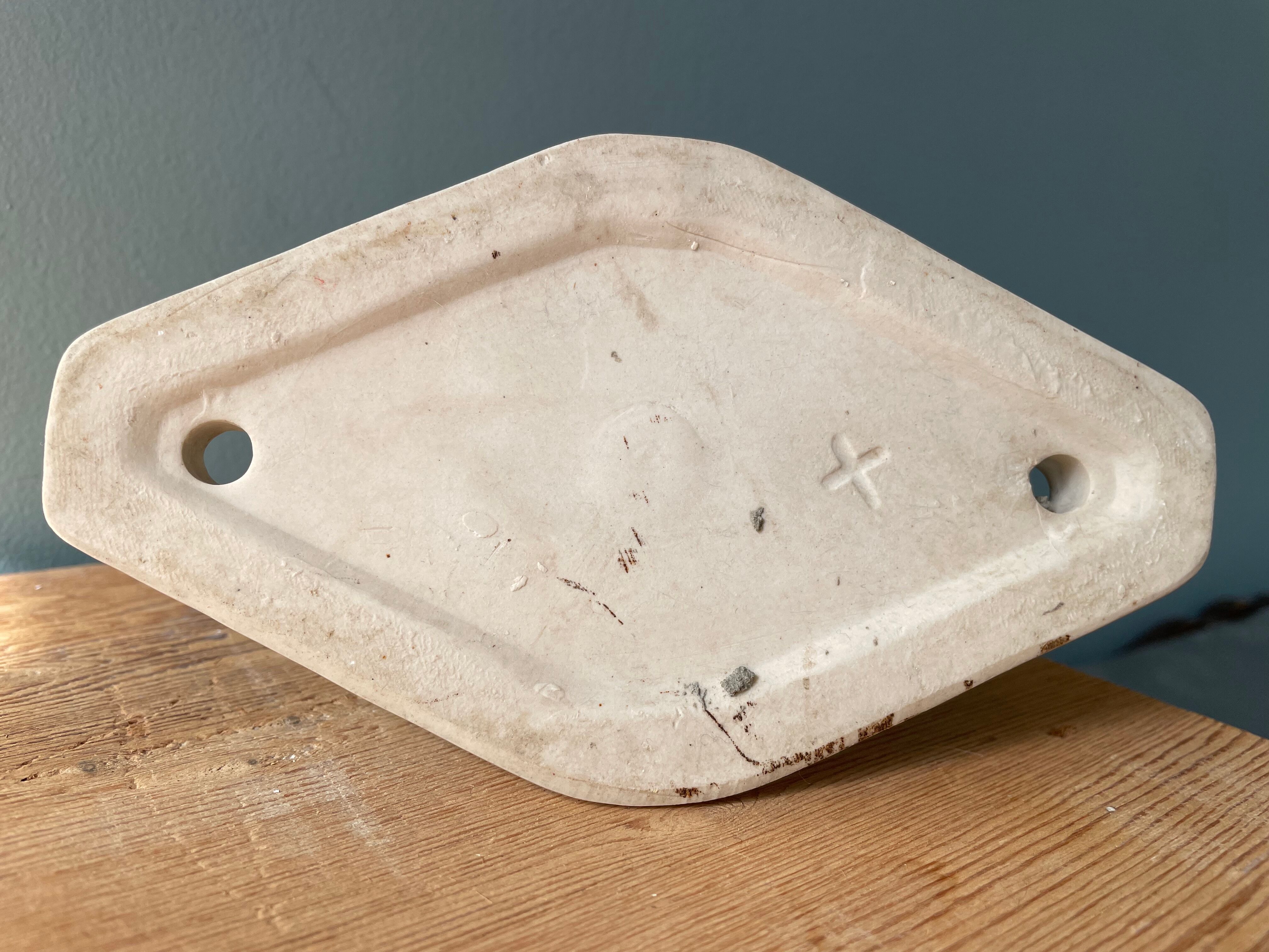 White porcelain towel rack, early twentieth century
