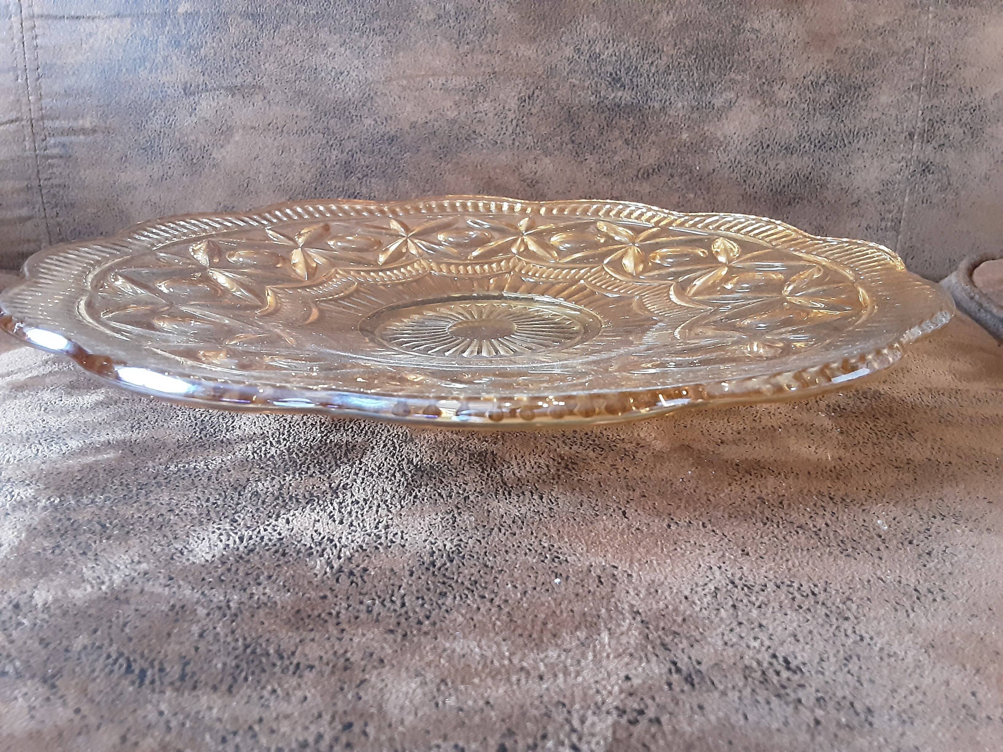 Original semi-hollow crystal dish