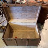 Old leather trunk