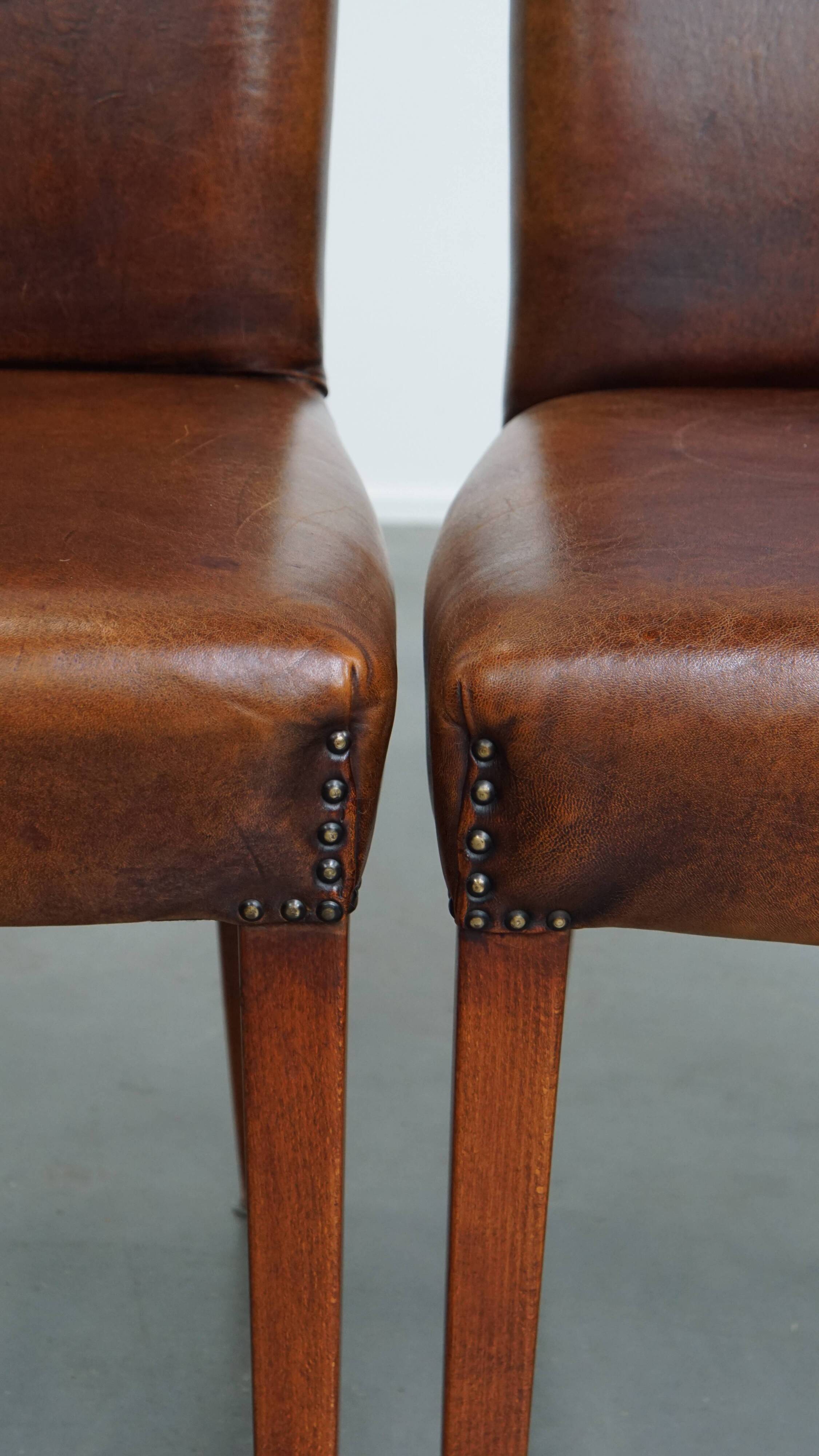 Set of 2 Sheepskin Dining Chairs