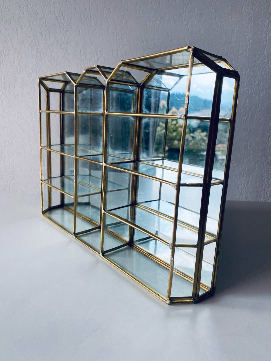 Brass and glass display case