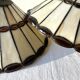 Pair of glass pendant lights in Art Nouveau Tiffany style