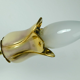 Mid century 2-light ceramic and brass sconce 1950s