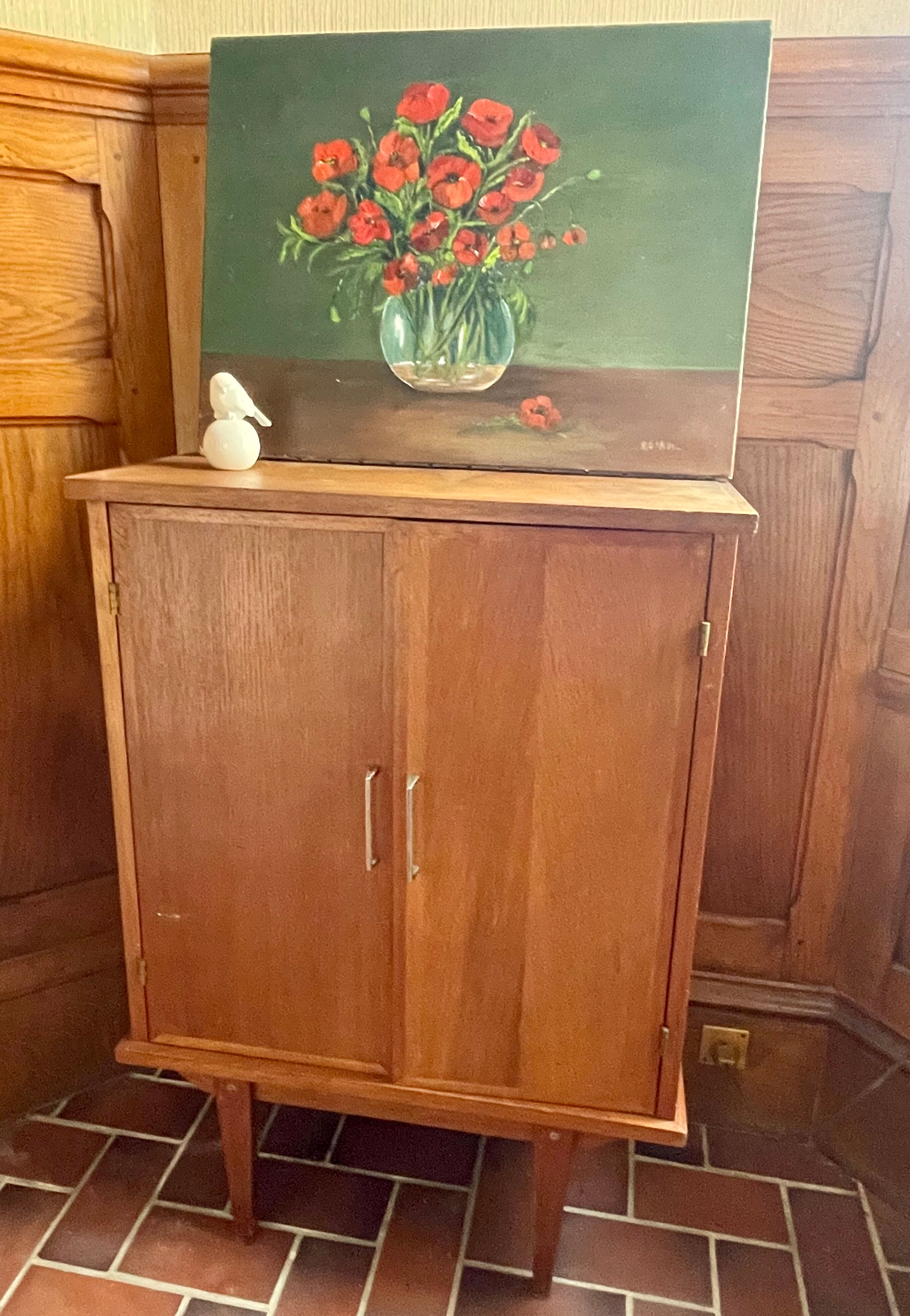Bouquet de coquelicots huile sur toile