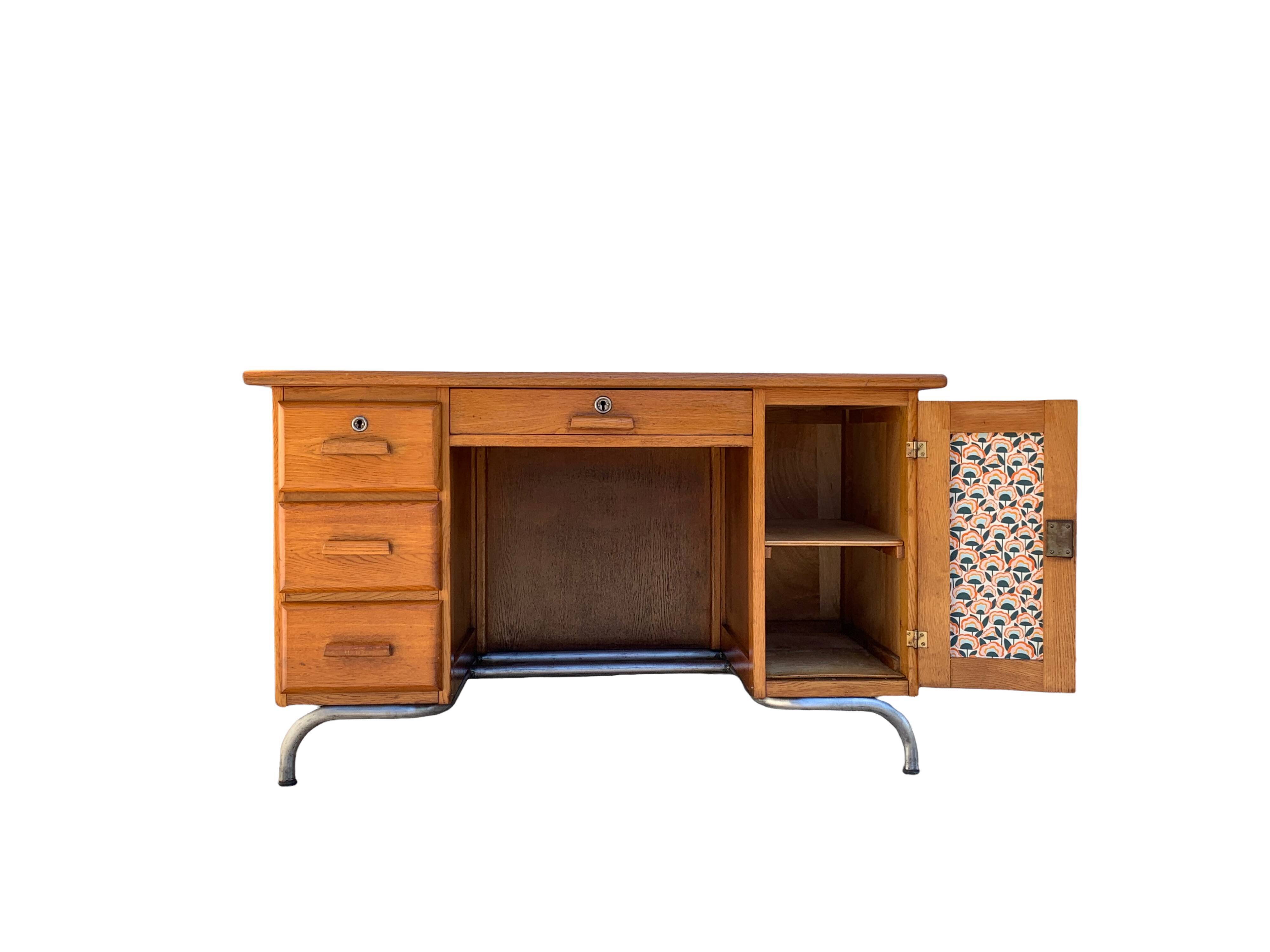 Office schoolmaster 1950 solid oak