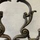 Antique cast iron hall stand, Victorian coat rack with marble base, ornate hall tree, 19th century