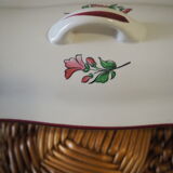 Comb holder with lid or bonbonnière - louis xv – reverbere collection – faience lunéville