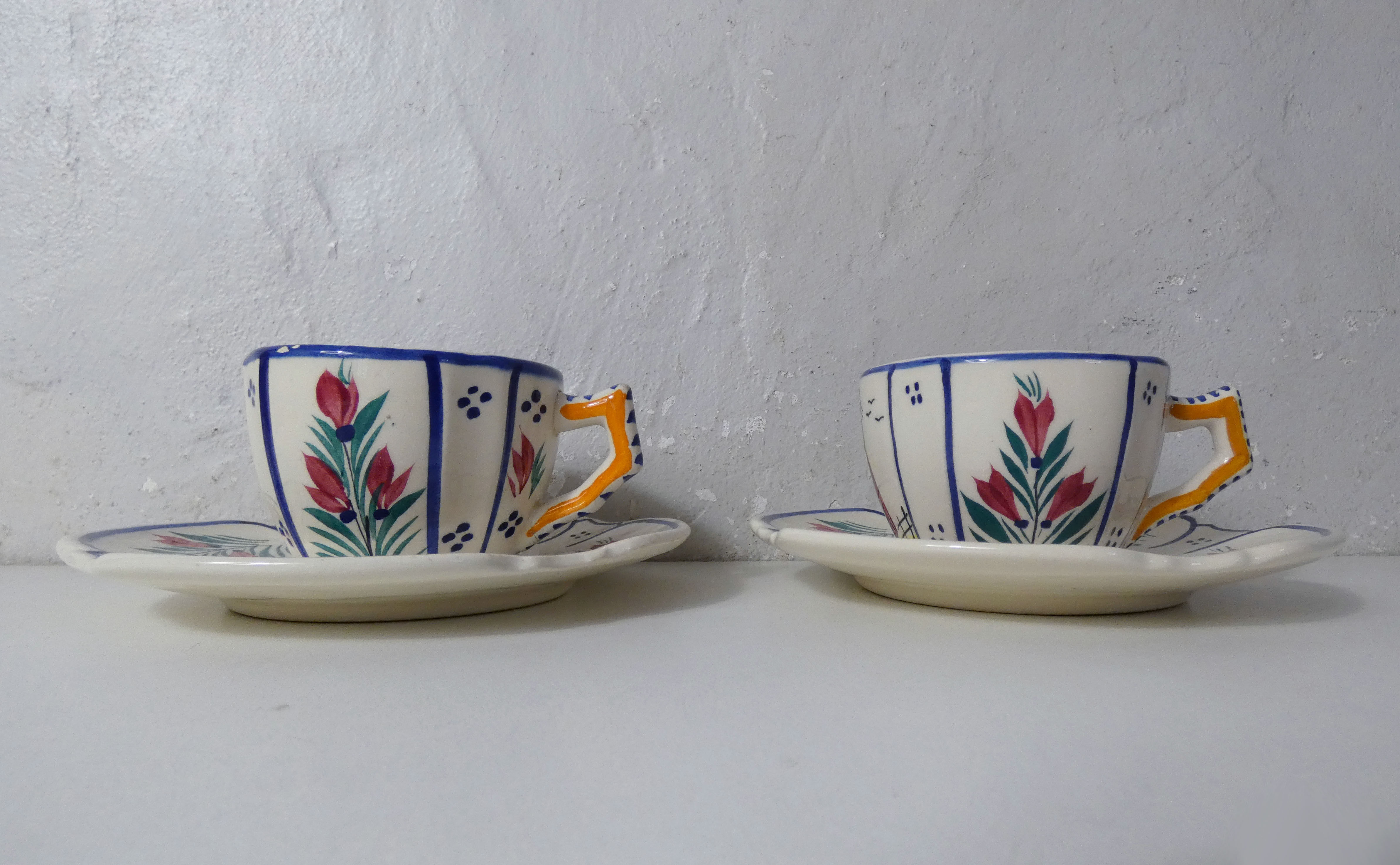 HB Quimper 2 cups and saucers