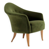 Little Adam Chair by Kerstin Horlin-Holmquist in Green Velvet, Swedish 1950's