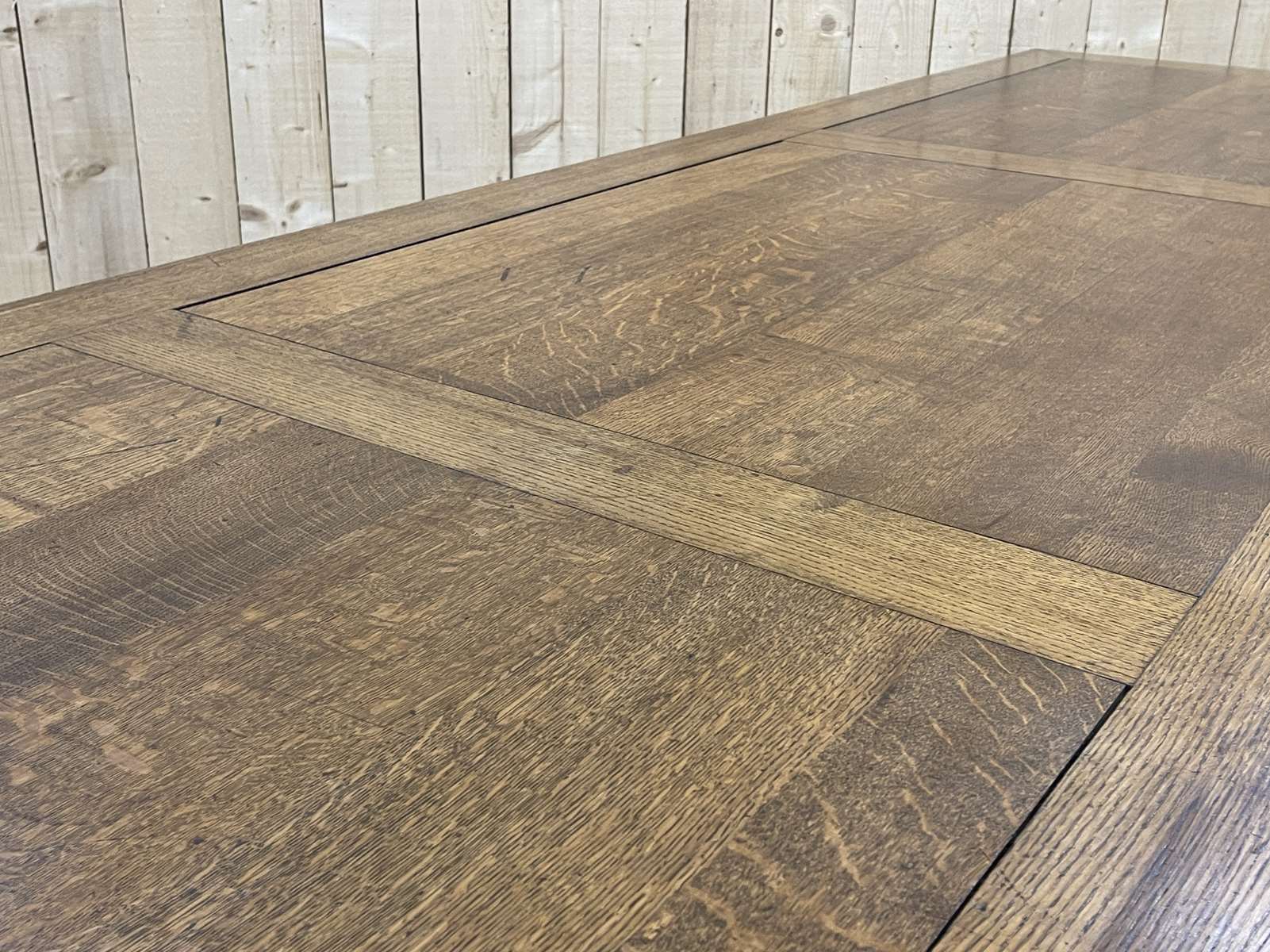 Oak monastery table with turned legs from the 1930s