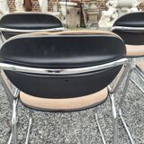 6 vintage office chairs chrome foot top fabrics