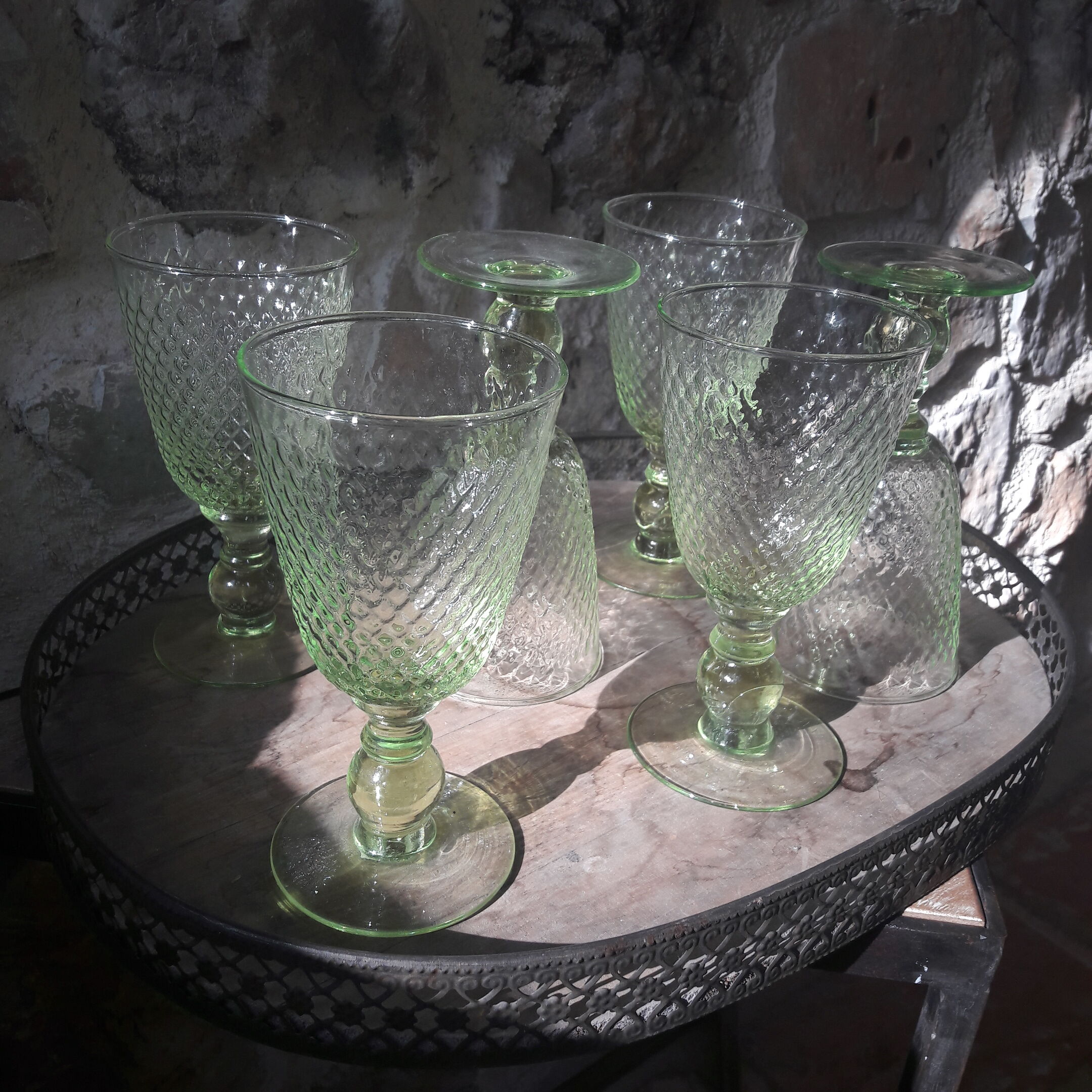 Green Relief Foot Glasses (set of 6)