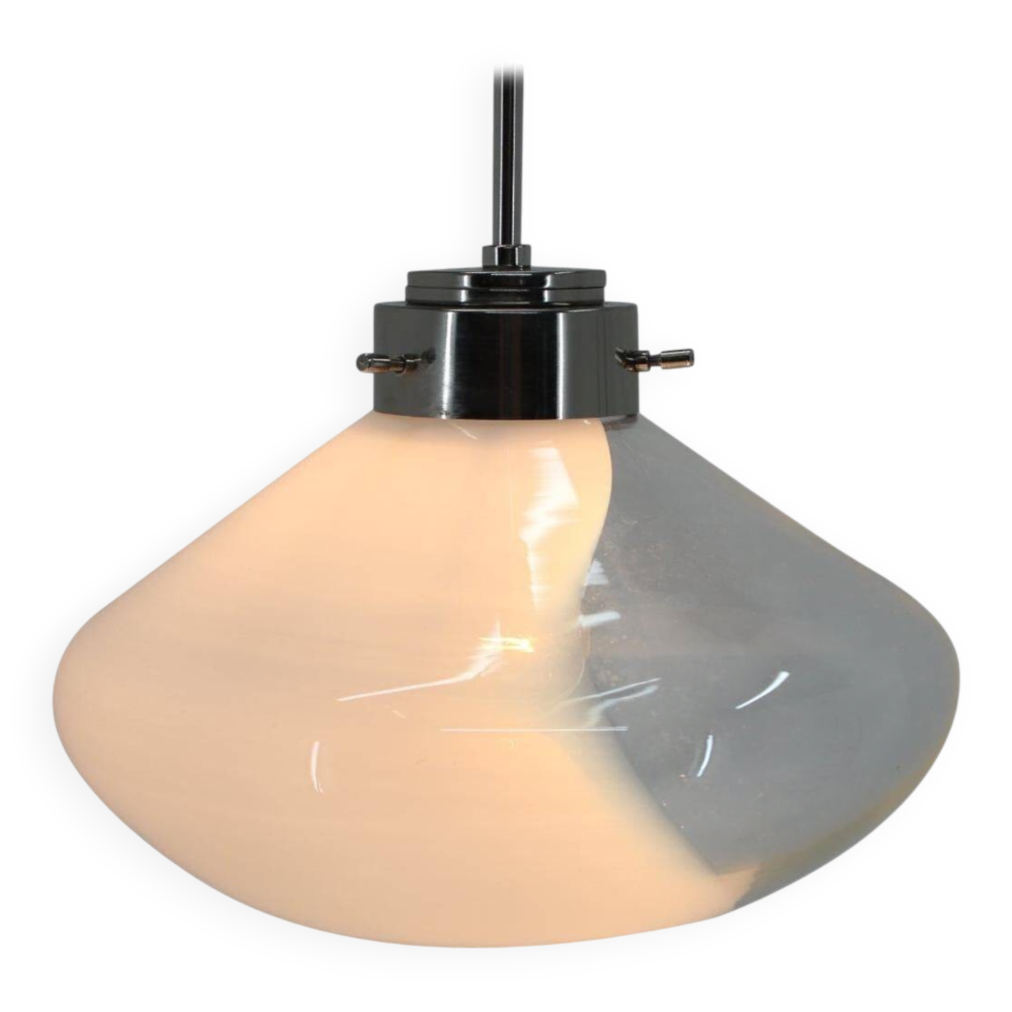 Mid-Century Modern Art Glass Pendant by Kamenicky Senov, 1970s