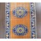 Vintage Turkish Oushak Handmade Wool Cotton Orange Runner 74x325