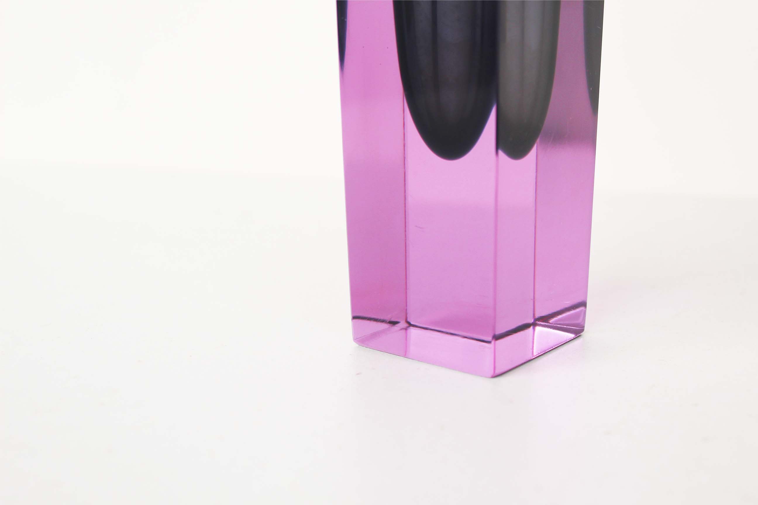 Murano Sommerso Facetted Vase & Bowl set