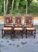 6 Henri II style solid wood straw-seated chairs