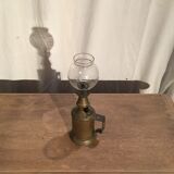 Lampe pigeon en laiton fin XIX
