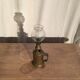 Late XIX brass Pigeon Lamp