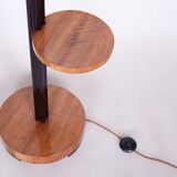 Restored ArtDeco Floor Lamp, J. Halabala, UP Zavody, Walnut Oak, Czechia, 1930s